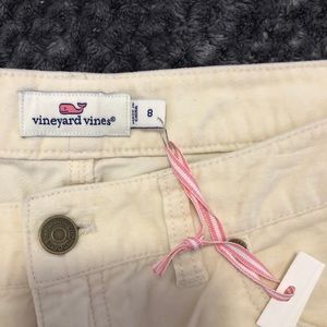 Vineyard vines creme velvet pants NWT